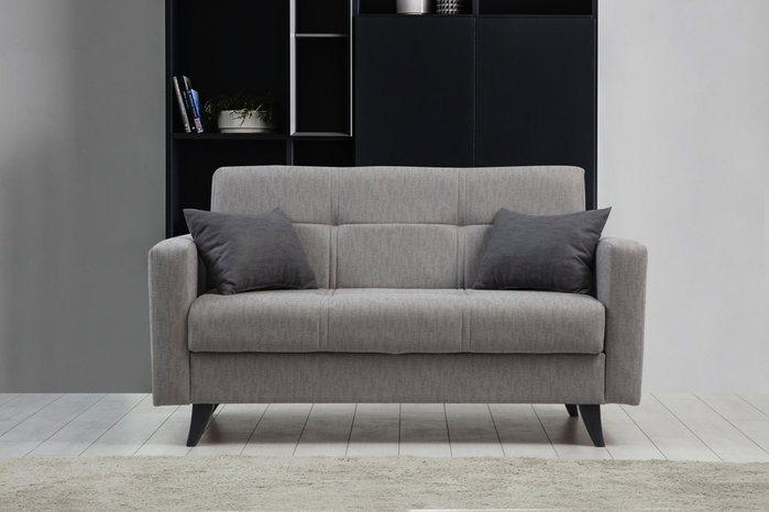 Atelier Del Sofa Polya - Sofá-cama de 2 plazas Gris claro